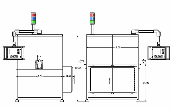 InLine Bottle Cleaning Machine by Packaging Dynamics, Ltd. - Manufacturer of Automatic & Semi-Automatic Liquid fillers, Conveyors, Unscramblers, Accumulators, and Custom Designed Packaging machinery & nozzles for liquids.