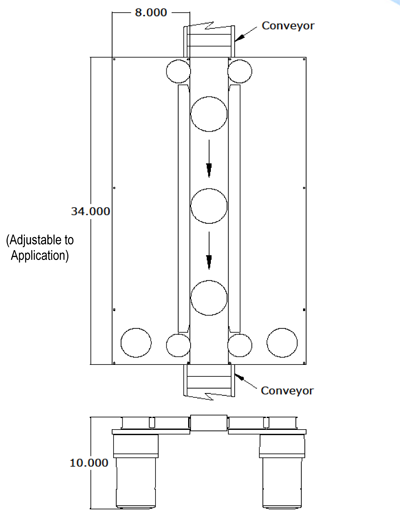 Point-to-Point Conveyor Gap Transporters - Technical Drawing